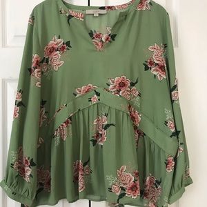 LOFT floral blouse